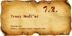 Tresz Noémi névjegykártya